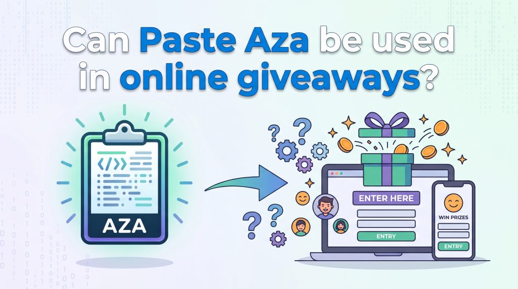 Can Paste Aza be used in online giveaways