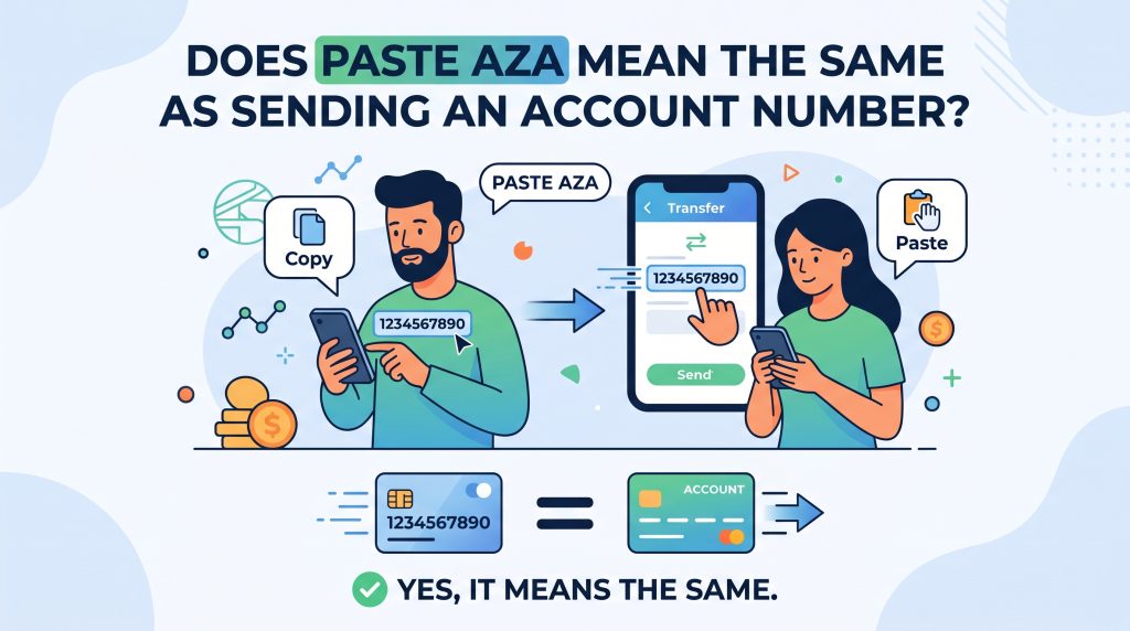 Does Paste Aza”mean the same as sending an account number