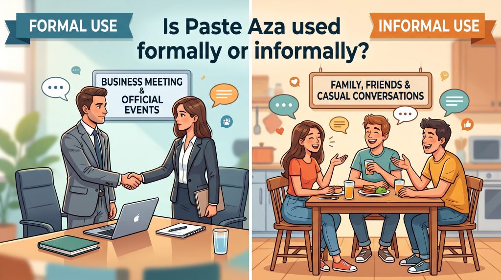 Is Paste Aza used formally or informally