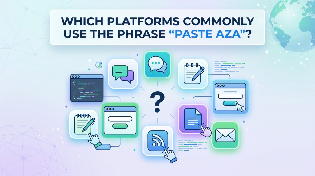 Which platforms commonly use the phrase Paste Aza